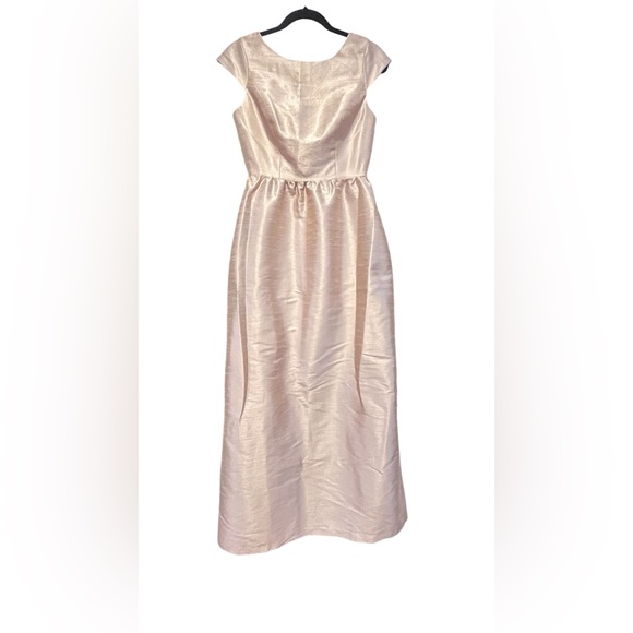 Alfred Sung Excellent US 6 Champagne Gown Formal Dress A-line Wedding Bridesmaid - Picture 1 of 12